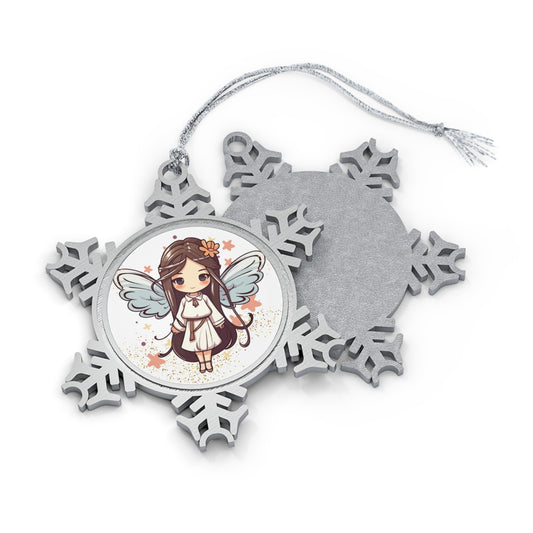 Butterfly Costume FW - Pewter Snowflake Ornament