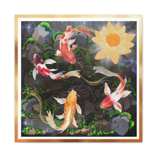 Koi Pond - Matte Canvas, Stretched, 1.25"