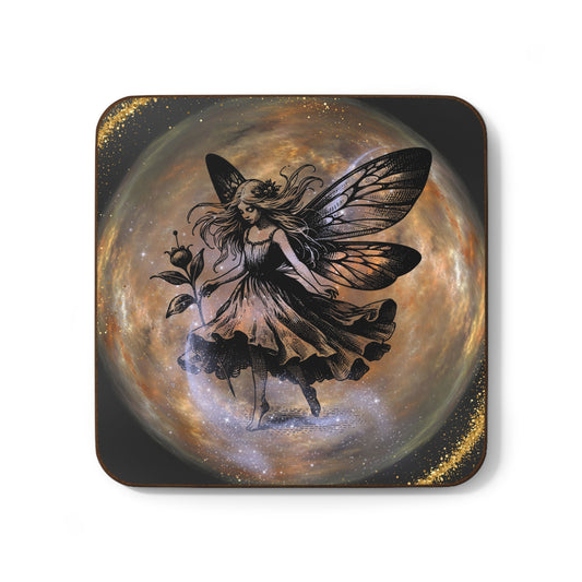 Moon Fairy Hardboard Back Coaster