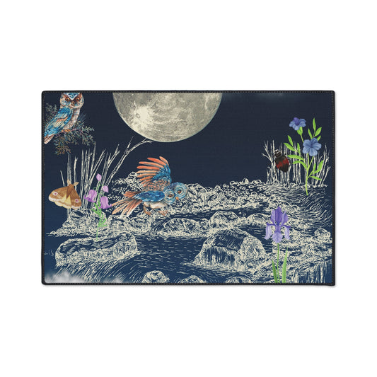 Owls at Night Heavy Duty Floor Mat