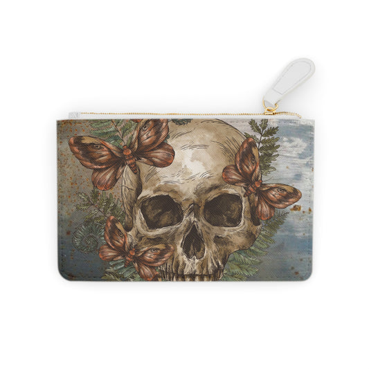 Mini Clutch Bag- Skull and Butterflies