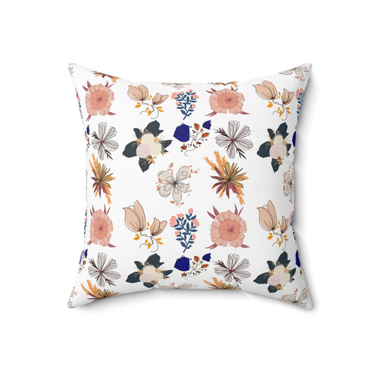 Pastel Floral - Spun Polyester Square Pillow