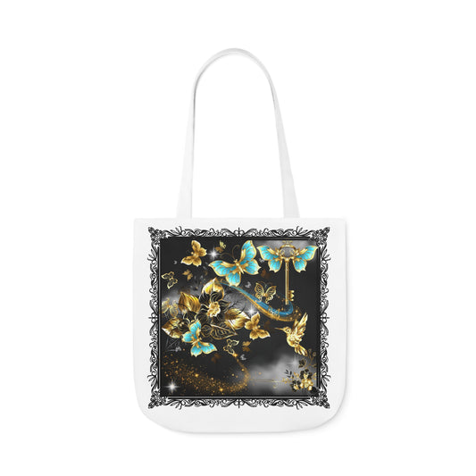 Magical Butterflies Canvas Tote Bag, 5-Color Straps