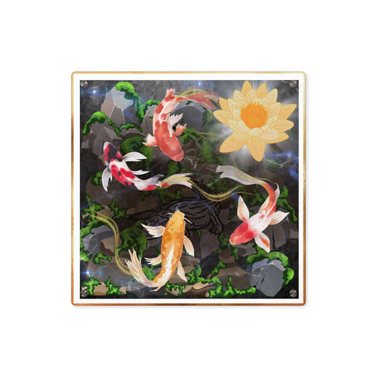 Koi Pond Acrylic Wall Art Panels