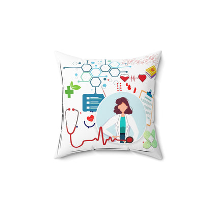 Medical Hero's Spun Polyester Square Pillow