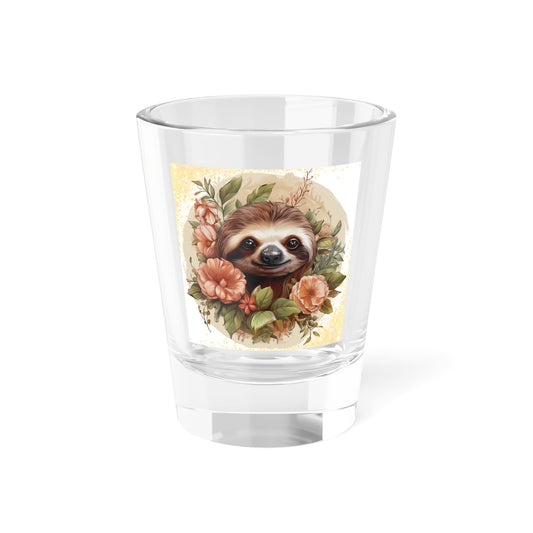 Delighted Sloth Shot Glass, 1.5oz