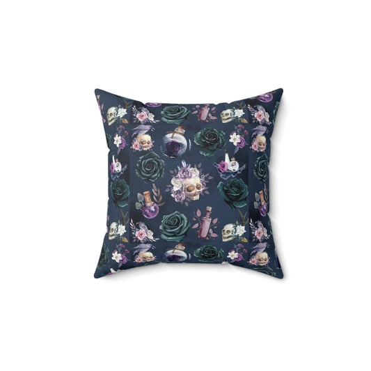 Goth Skull - Spun Polyester Square Pillow