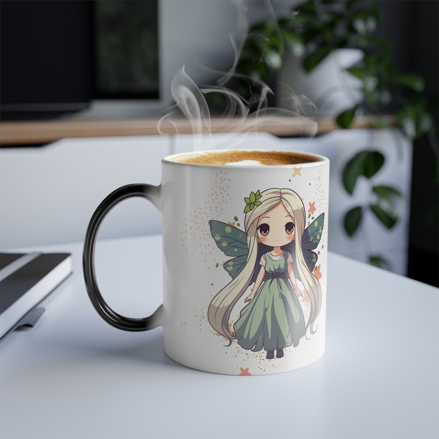 Emerald Butterfly Fairy - Color Morphing Mug, 11oz