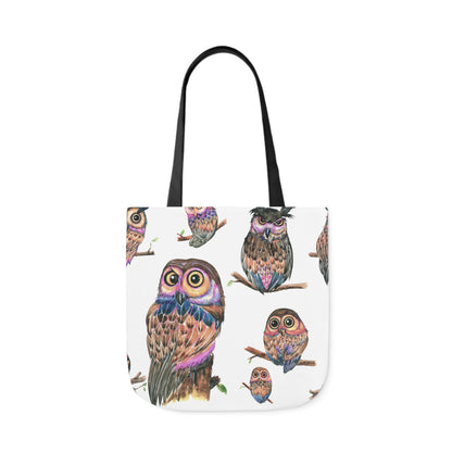 Judgmental Owls Canvas Tote Bag, 3 sizes/5-Color Straps