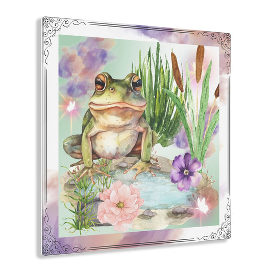 Frog at Puddles Edge Acrylic Print