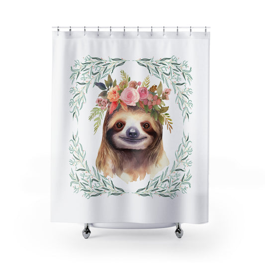 Pretty Sloth - Shower Curtain