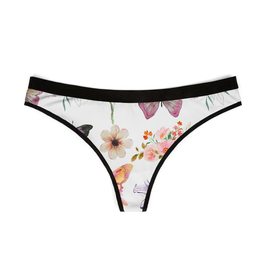 Butterfly Flowers Women's Thongs