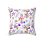 Purple Flower Spun Polyester Square Pillow