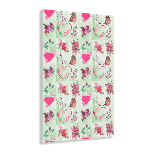 Love Bird Floral Acrylic Print