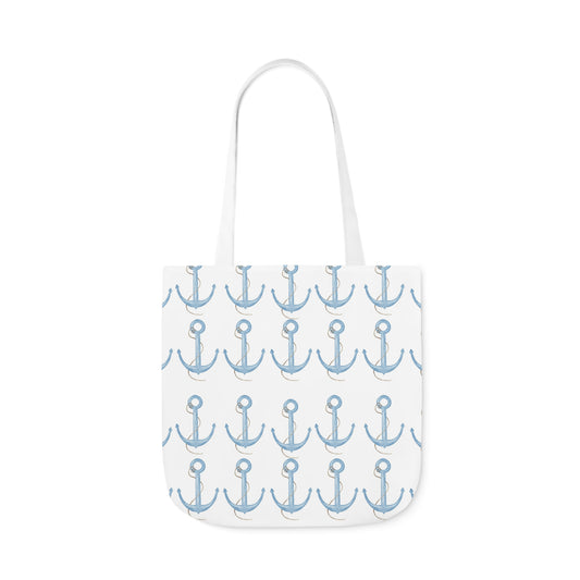 Nautical Anchor Canvas Tote Bag, 3 sizes/5-Color Straps