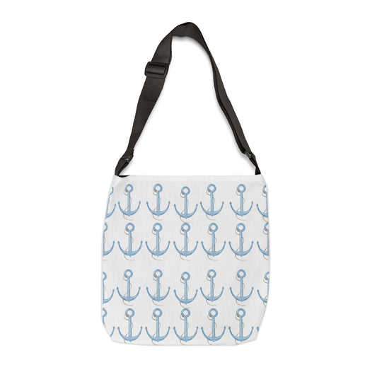 Nautical Anchor Adjustable Tote Bag (AOP)