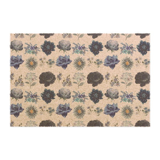 Blue Flowers Doormat