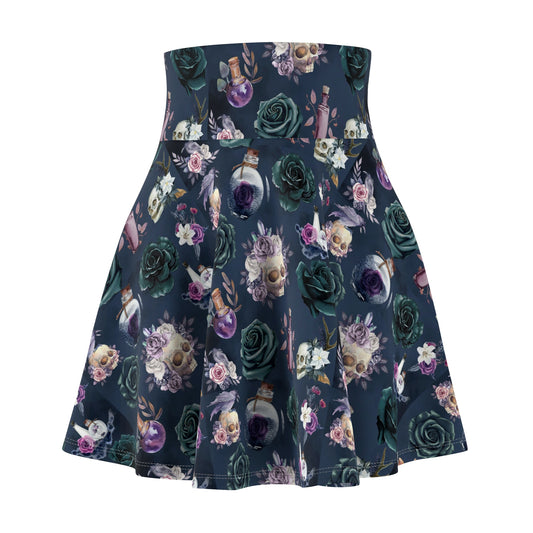 Goth and Skull - Women's Skater Skirt