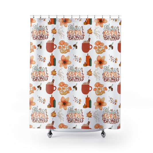 Thankful, Grateful, and Blessed - Shower Curtains