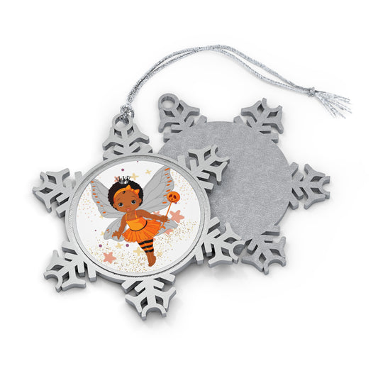 Butterfly Costume POD - Pewter Snowflake Ornament