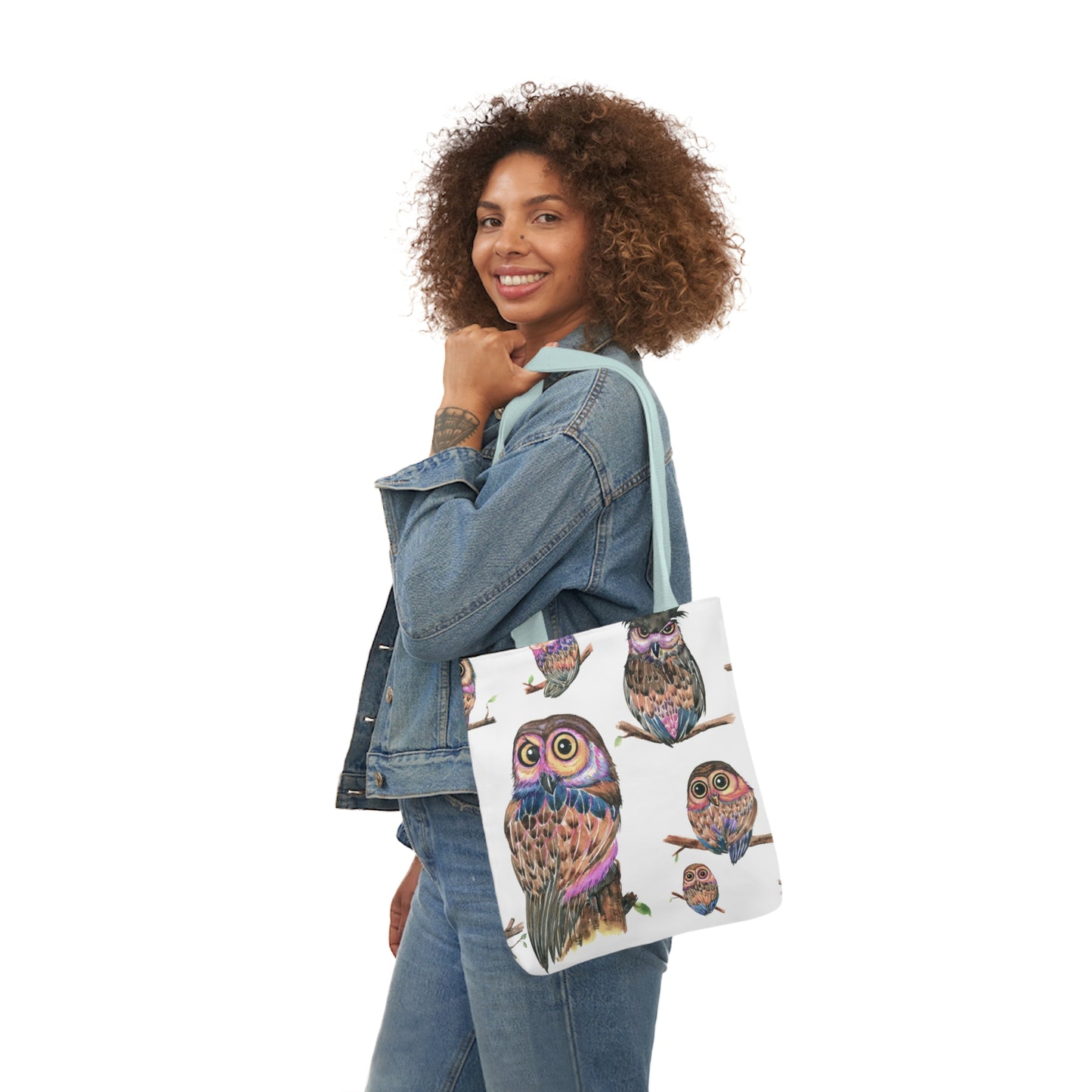 Judgmental Owls Canvas Tote Bag, 3 sizes/5-Color Straps