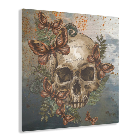 Skeleton and Butterflies Acrylic Prints