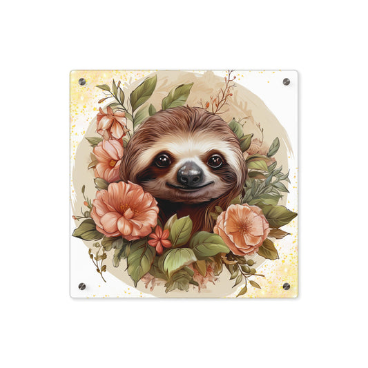 Delighted Sloth- Acrylic Wall Art Panels