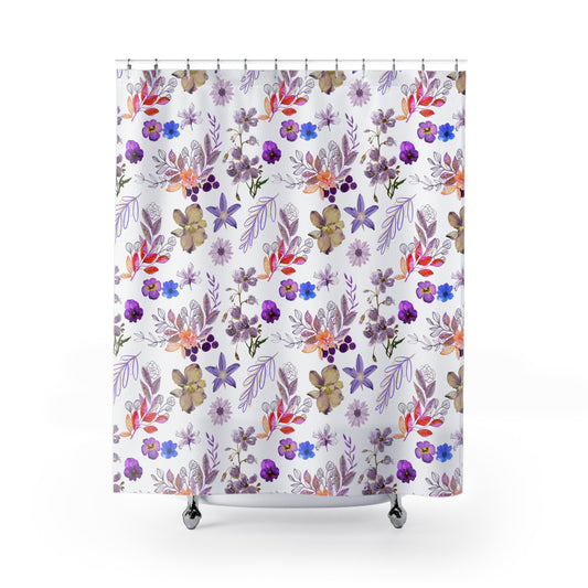 Purple Floral - Shower Curtains