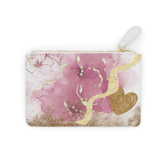 Mini Clutch Bag- Pink Glitter Love