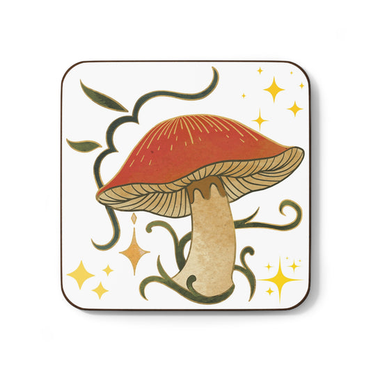 Mushroom Hunter Hardboard Back Coaster