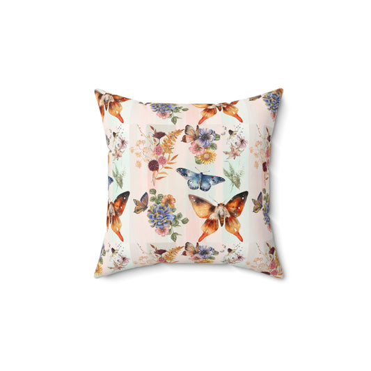 Butterflies - Spun Polyester Square Pillow