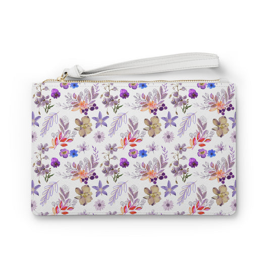 Clutch Bag- Purple Flowers