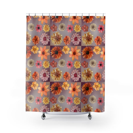 Flowers in Orange - Shower Curtains