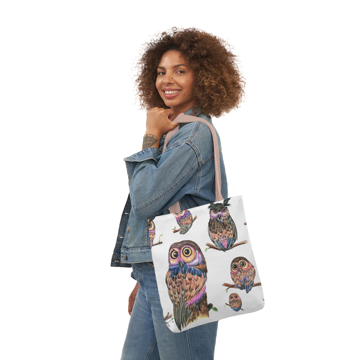 Judgmental Owls Canvas Tote Bag, 3 sizes/5-Color Straps