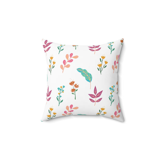 Pastel Flora - Spun Polyester Square Pillow