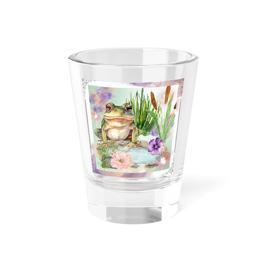 Frog By Puddle Shot Glass, 1.5oz