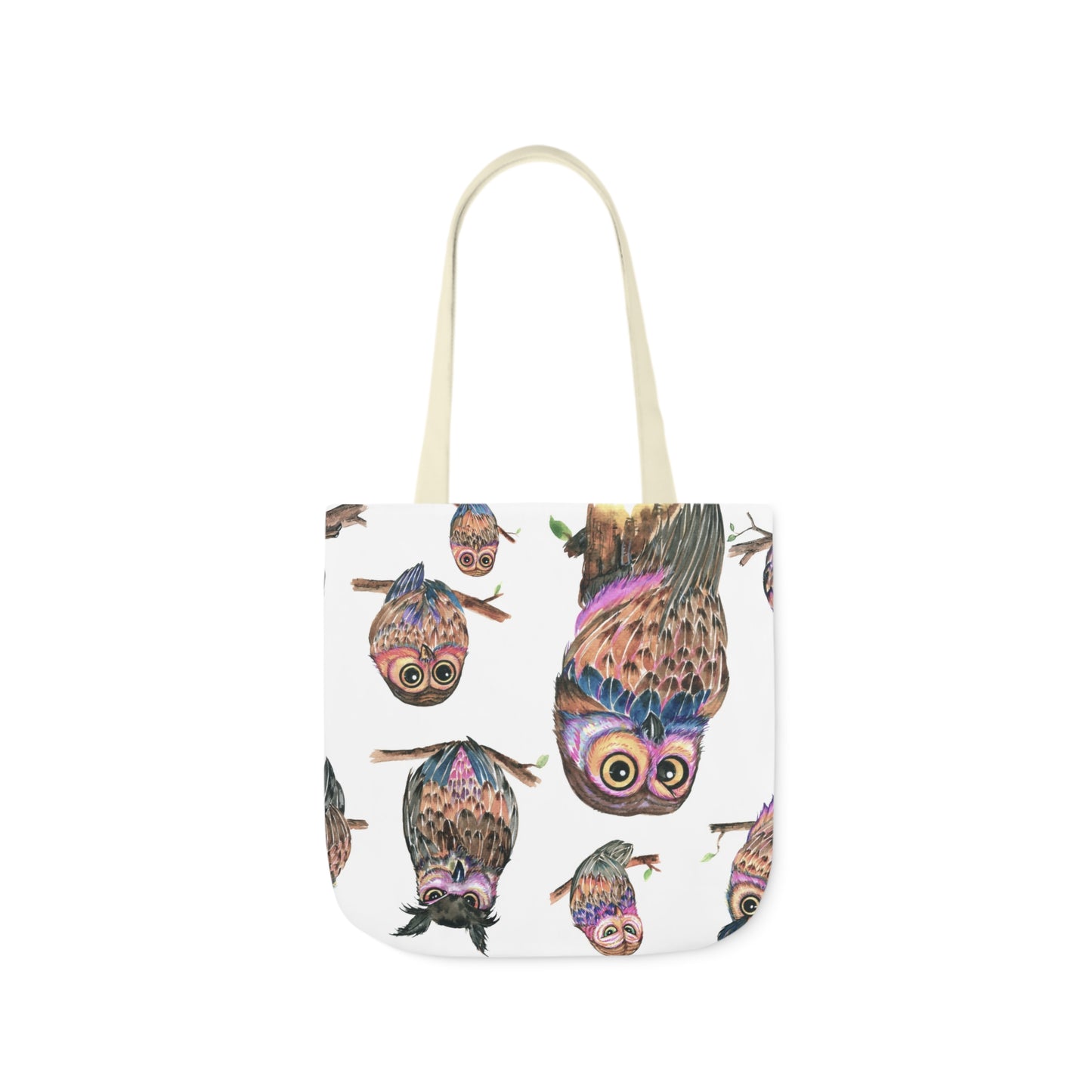 Judgmental Owls Canvas Tote Bag, 3 sizes/5-Color Straps