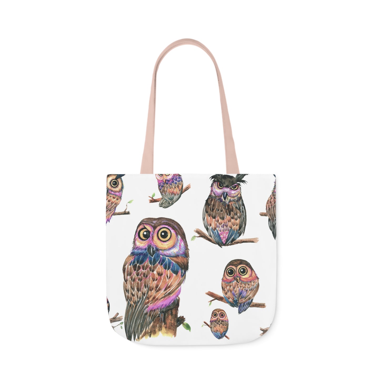 Judgmental Owls Canvas Tote Bag, 3 sizes/5-Color Straps