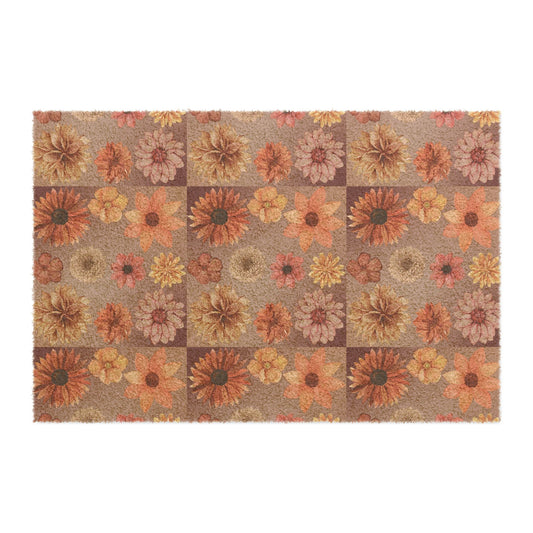 Orange Flower Doormat