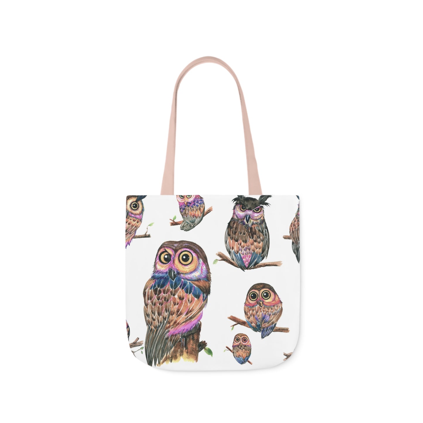 Judgmental Owls Canvas Tote Bag, 3 sizes/5-Color Straps