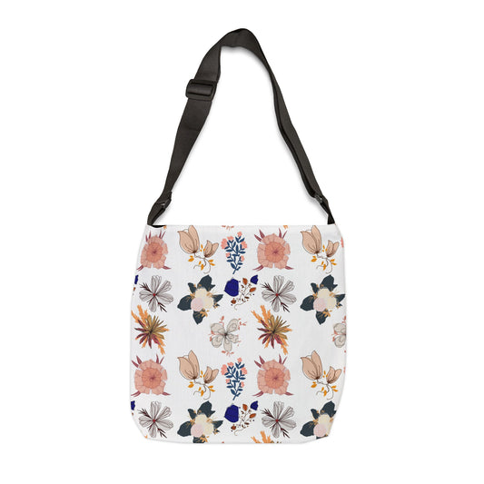 Pastel Flowers- Adjustable Tote Bag (AOP)