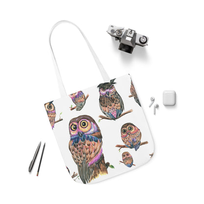 Judgmental Owls Canvas Tote Bag, 3 sizes/5-Color Straps