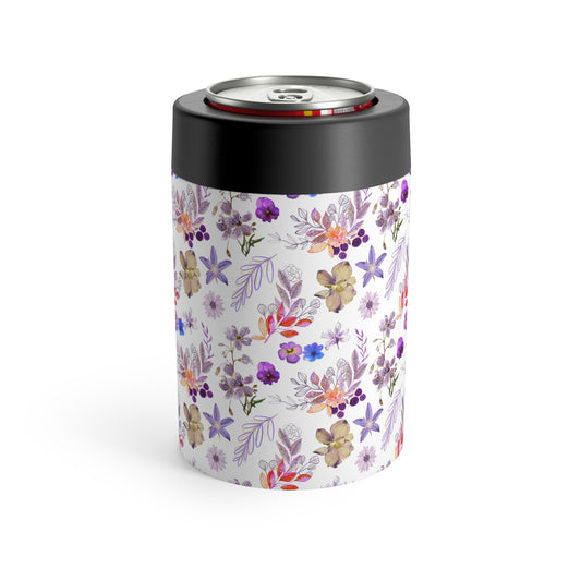 Purple Flowers Can Holder