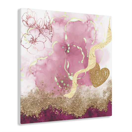 Pink Glitter Love Acrylic Prints