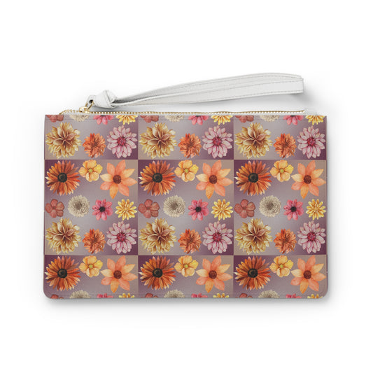 Clutch Bag- Orange Flower