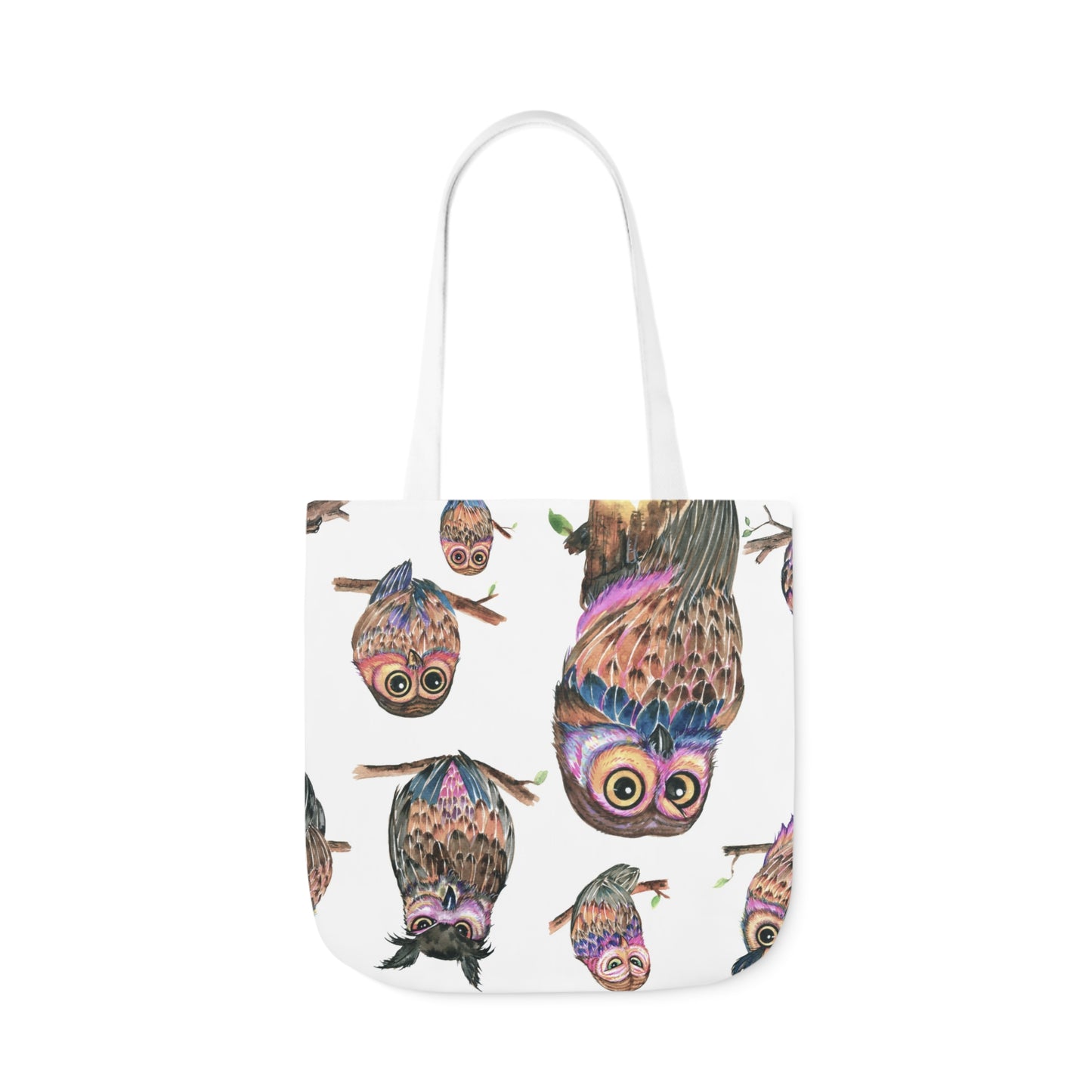 Judgmental Owls Canvas Tote Bag, 3 sizes/5-Color Straps