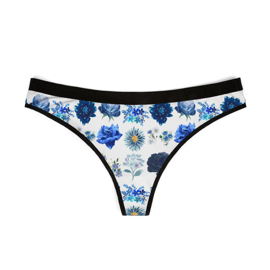 Blue Flowers Women's Thongs