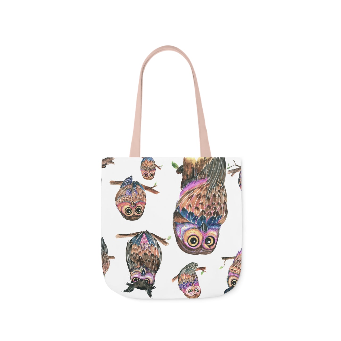 Judgmental Owls Canvas Tote Bag, 3 sizes/5-Color Straps