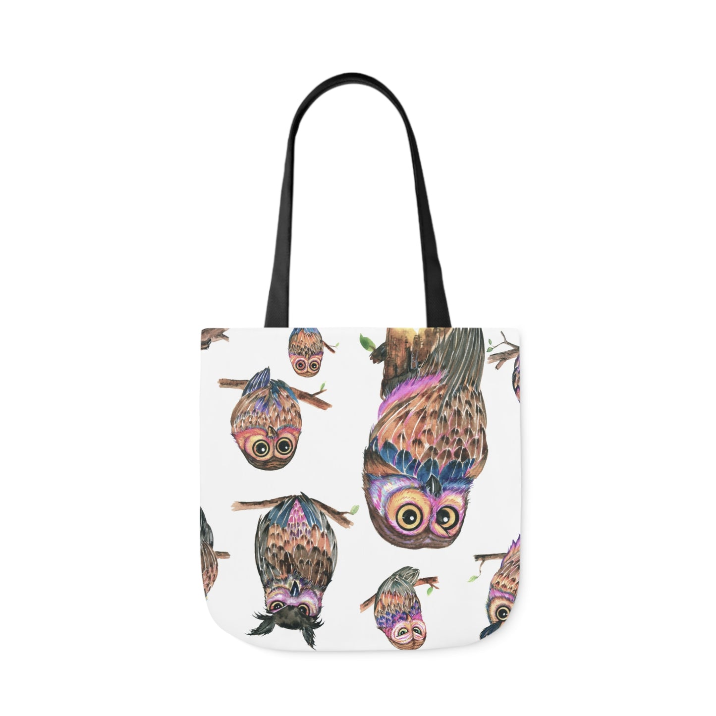 Judgmental Owls Canvas Tote Bag, 3 sizes/5-Color Straps