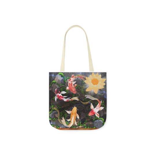 Koi Pond - Canvas Tote Bag, 5-Color Straps